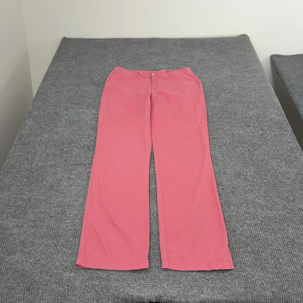 Vineyard Vines Pants Men 34x34 Pink 100% Cotton Straight Leg Chino Preppy Casual